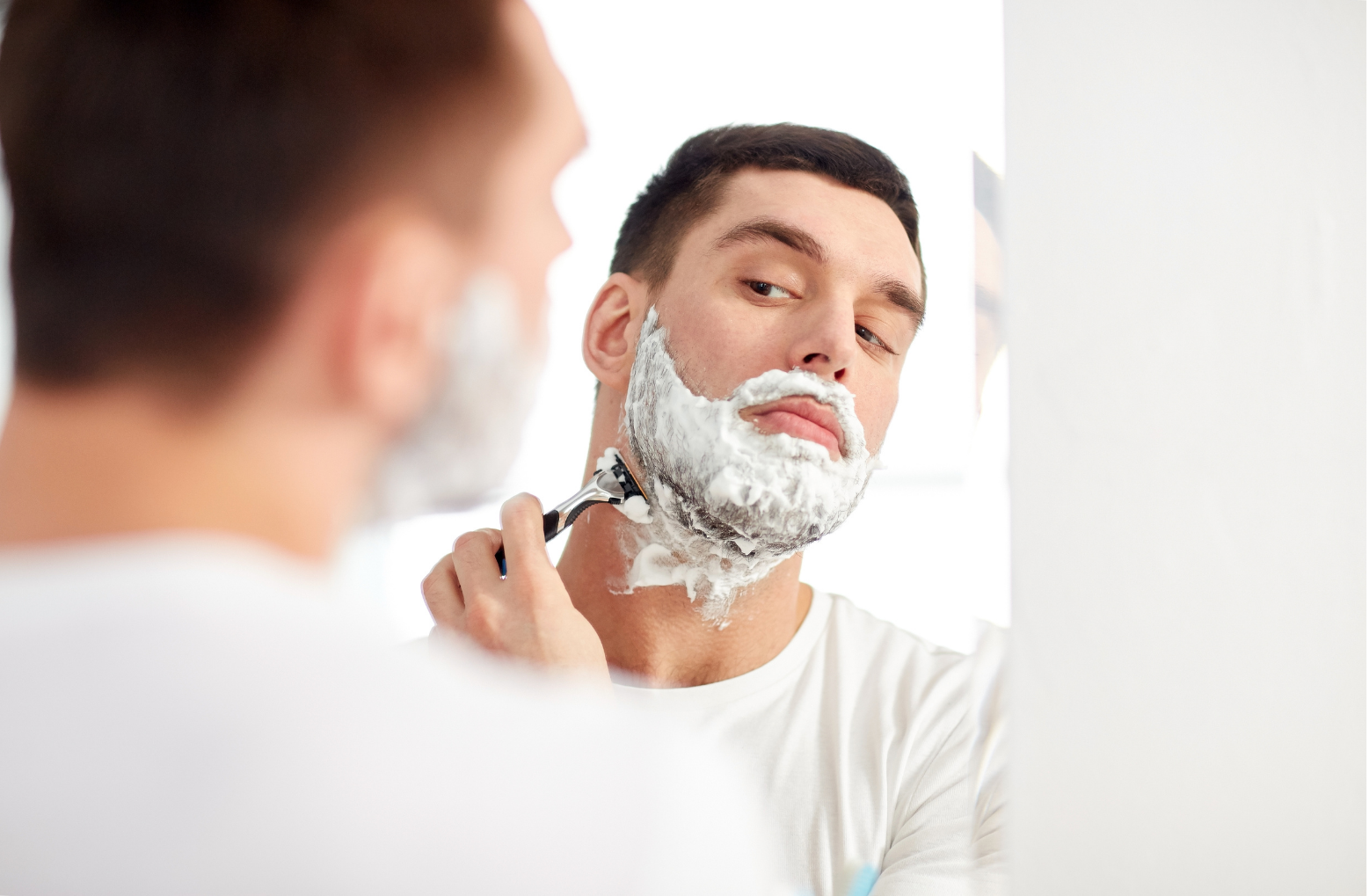 Man shaving